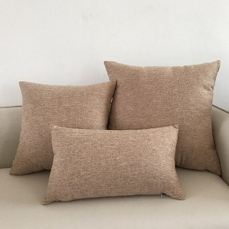 Plain Linen Cushion Cover