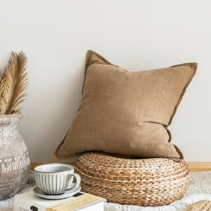 Plain Linen Cushion Cover