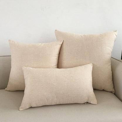 Plain Linen Cushion Cover