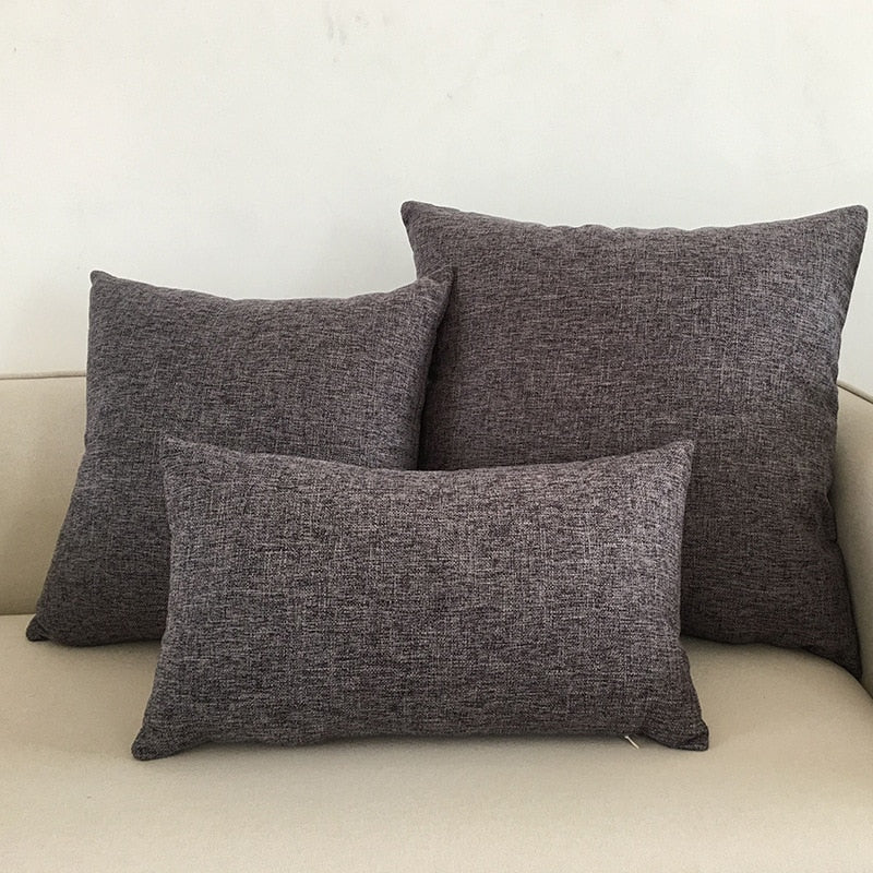 Plain Linen Cushion Cover