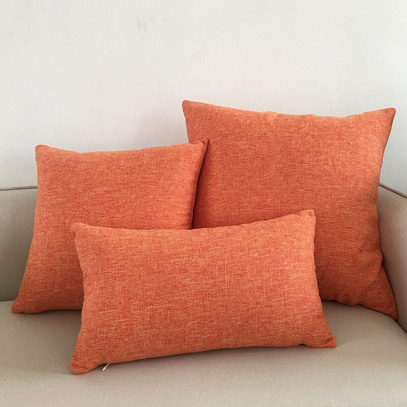 Plain Linen Cushion Cover