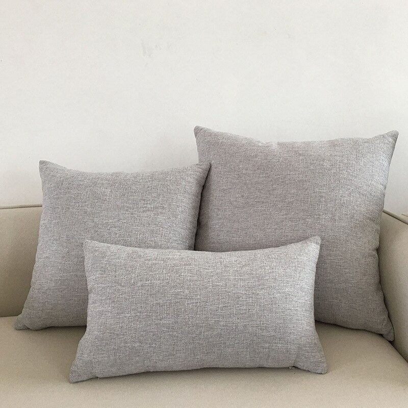 Plain Linen Cushion Cover