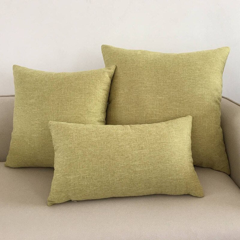 Plain Linen Cushion Cover