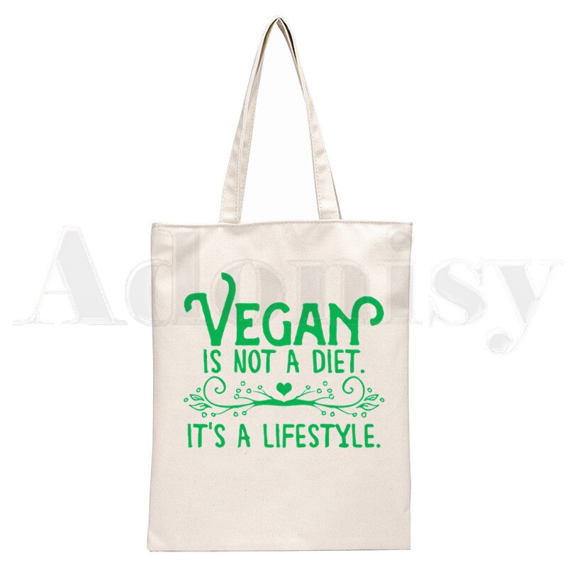 Vegan Print Tote Bag