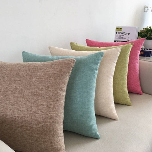 Plain Linen Cushion Cover